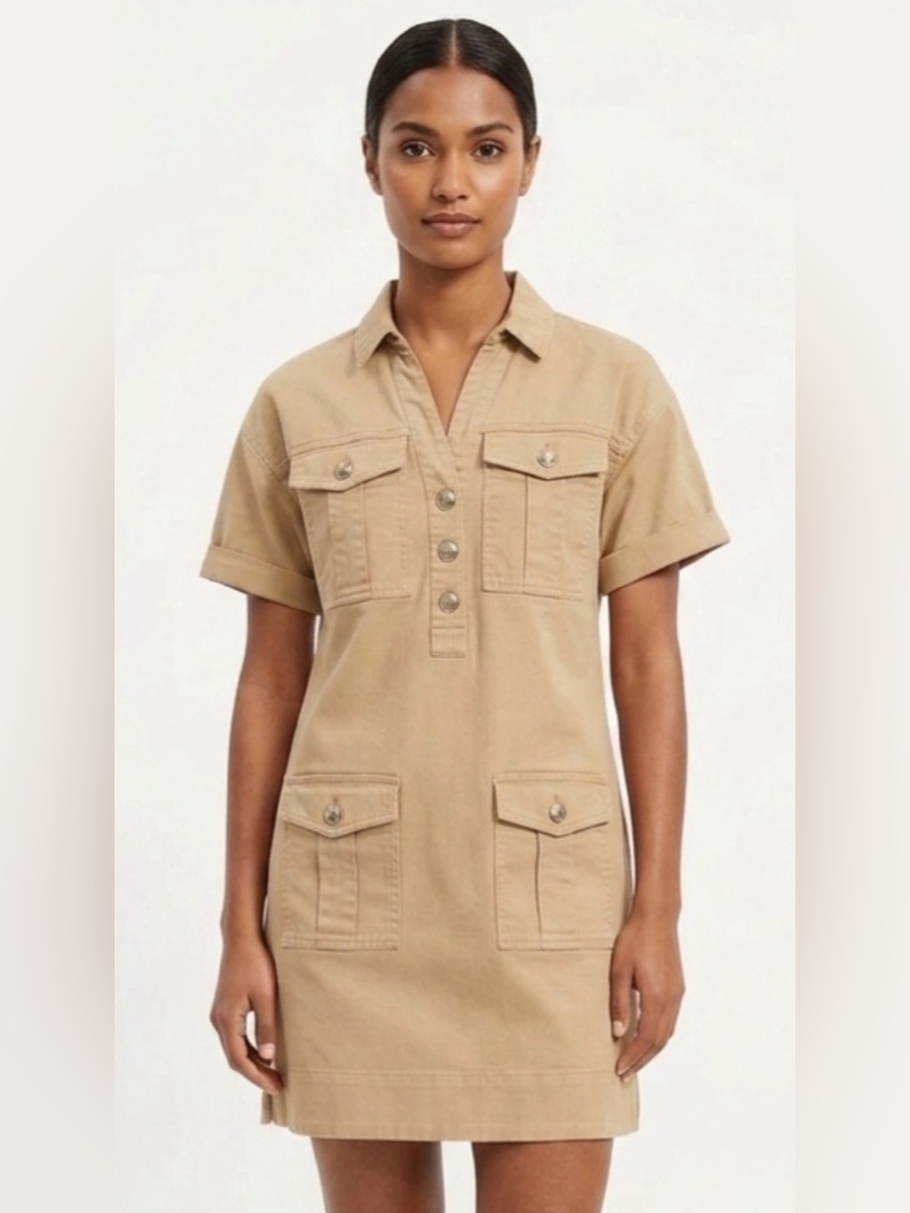 LOFT Utility Dress in Khaki